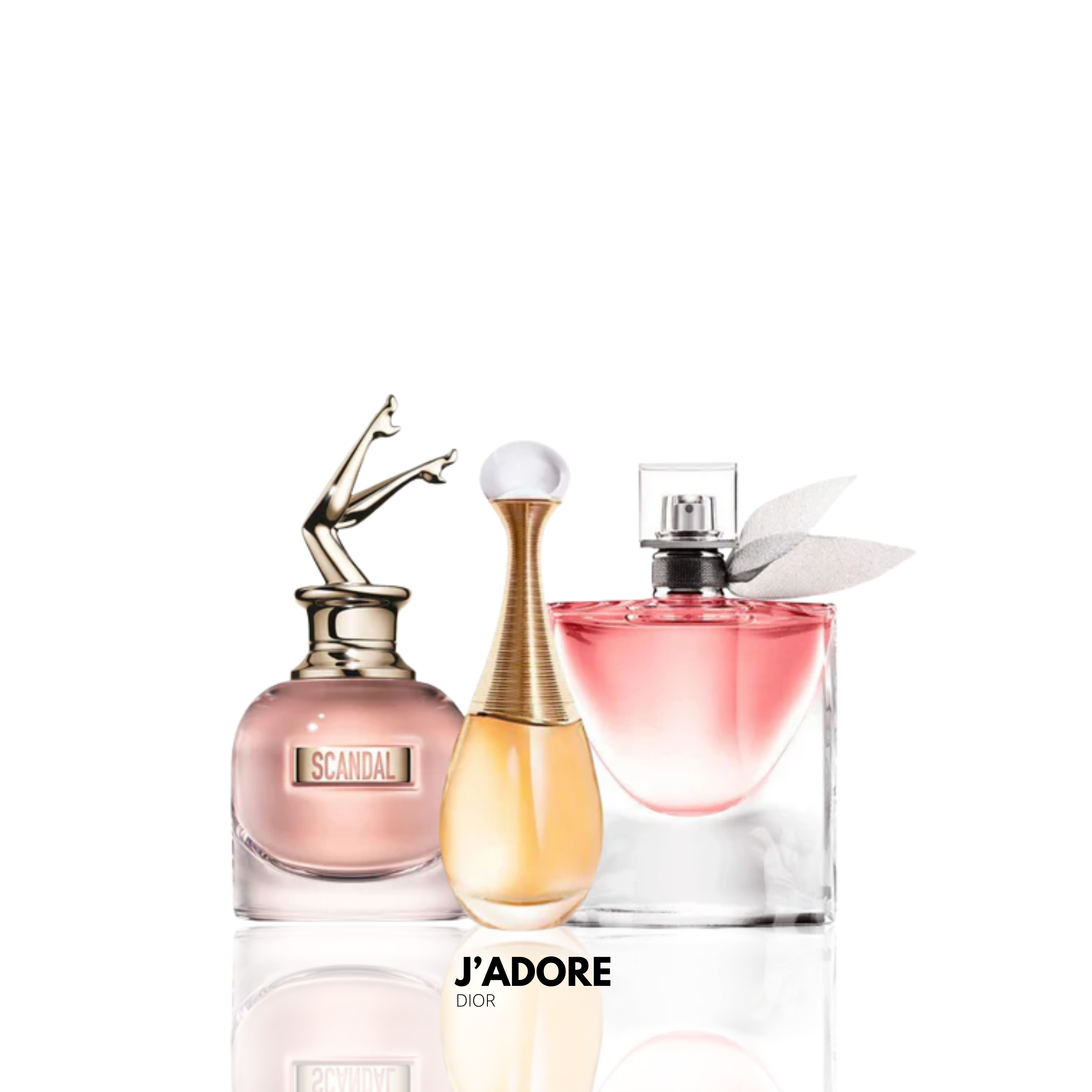 Elegance Kit für Damenparfums – J'adore, Jean Paul Gaultier Scandal und La vie est belle